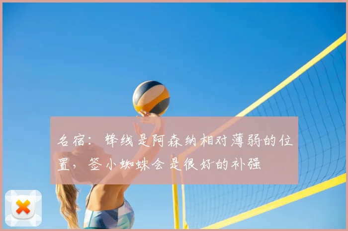 名宿：锋线是阿森纳相对薄弱的位置，签小蜘蛛会是很好的补强